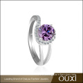 OUXI High End 925 Silver Zircon Fashion Jewellery Wedding Ring